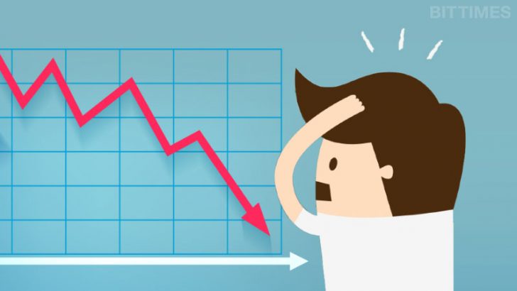 仮想通貨全体が下落｜総時価総額は2018年の最低水準を記録