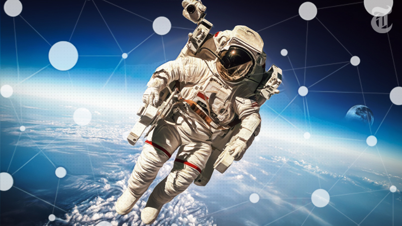 宇宙開発とブロックチェーンの画像