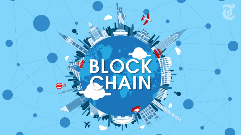 世界の国々とブロックチェーンの画像