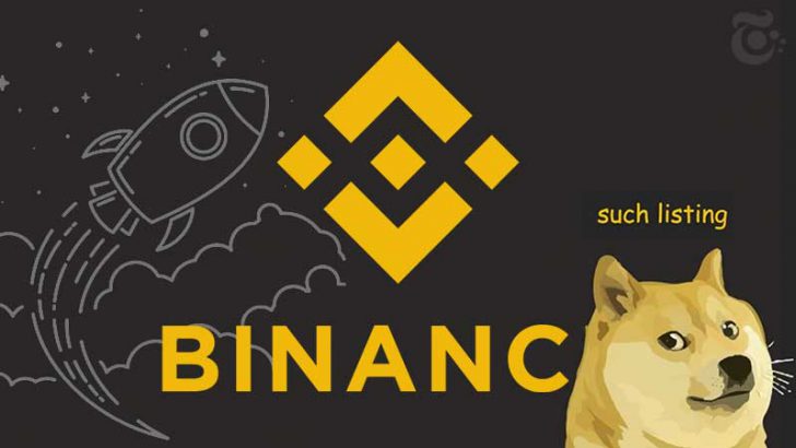 【速報】ドージコイン「20％」価格急騰｜仮想通貨取引所「BINANCE」に本日上場