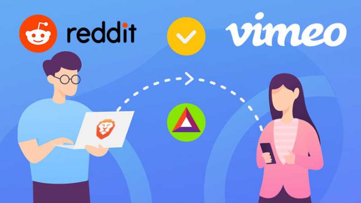 仮想通貨BATによる投げ銭機能が「Reddit・Vimeo」でも利用可能に：Braveブラウザ