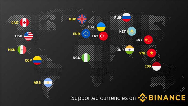 BINANCE：仮想通貨販売所で「8種類の法定通貨」に新規対応