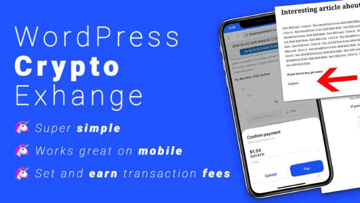 WEBサイトに「仮想通貨取引機能」を実装できるWordPressプラグイン登場