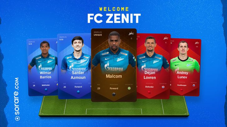 Sorare：ロシアのサッカークラブ「FC Zenit」と提携｜デジタル選手カード販売開始