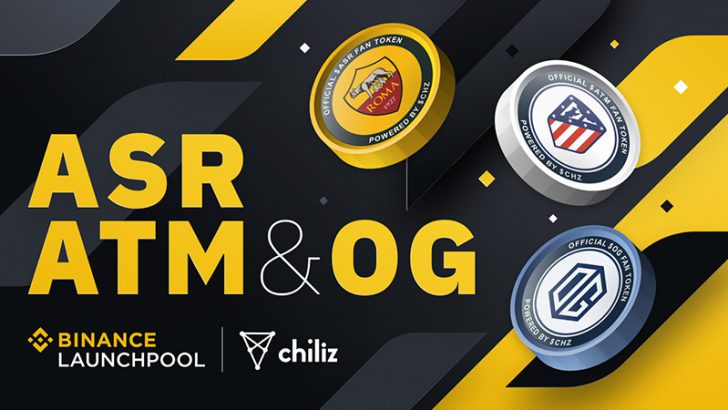BINANCE：Chiliz関連ファントークン「ATM・ASR・OG」取扱いへ
