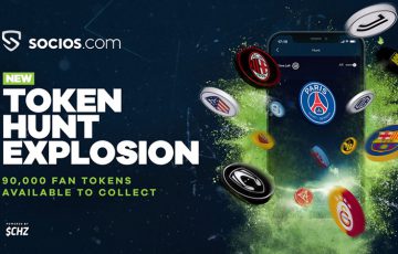Socios.com：9万枚のファントークンを無料配布「Token Hunt Explosion」開催