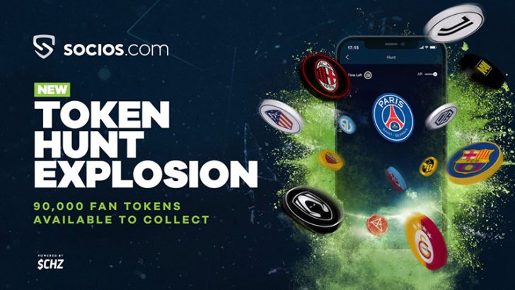 Socios.com：9万枚のファントークンを無料配布「Token Hunt Explosion」開催