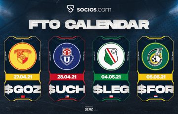 【Chiliz＆Socios】4スポーツクラブの公式ファントークン「4月27日」から順次販売開始