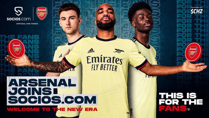 Chiliz&Socios「Arsenal FC（アーセナルFC）」と提携｜$AFCファントークン発行へ