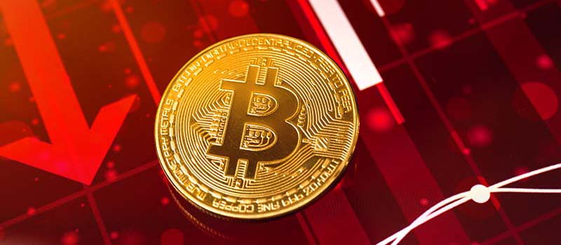 Bitcoin-BTC-Cryptocurrency-Down