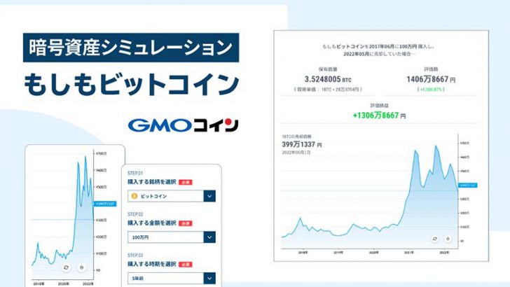 GMOコイン：暗号資産投資シミュレーション「もしもビットコイン」提供開始