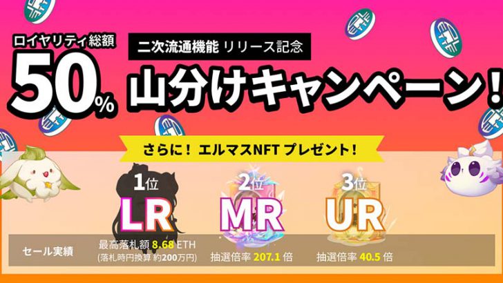 PLT Place「NFTの二次流通機能」提供へ｜ロイヤリティ総額50%山分けキャンペーンも開催