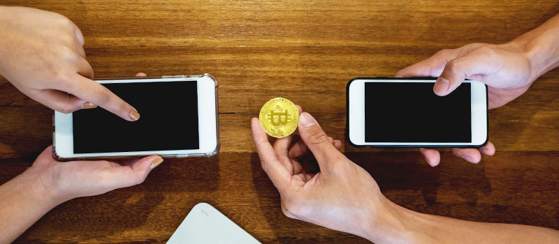 ビットコインを送金している画像