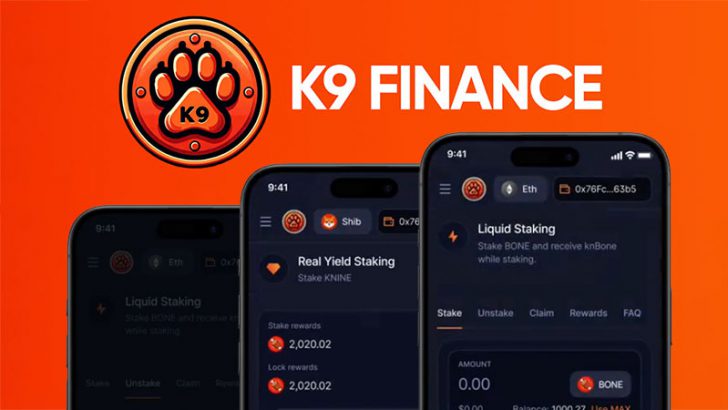 シバイヌDeFiのK9 Finance「流動性ステーキングのモバイル版動画」を公開