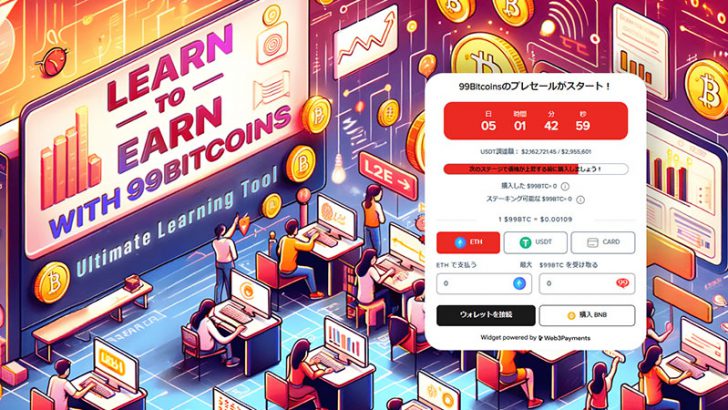 プレセールで200万ドルの資金調達に成功した注目の新BRC-20トークン99Bitcoins
