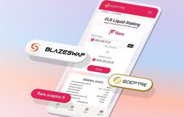 Flare基盤DEXのBlazeSwap：Sceptreの「sFLRトークン」をサポート